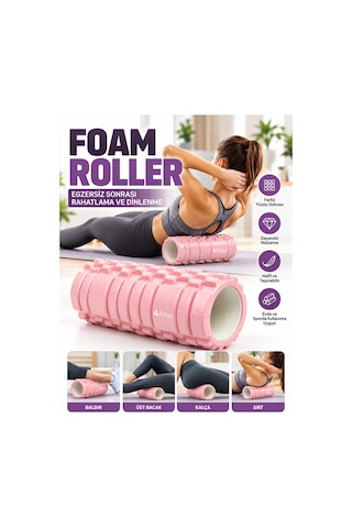 Foam Roller 33x13 Cm Orta Sert Dokulu Egzersiz Rulosu Pilates Fitness Yoga Spor Ekipmanı