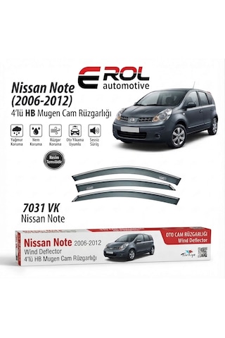 Nissan Note 2006-2012 4'lü Hb Mugen Cam Rüzgarlığı