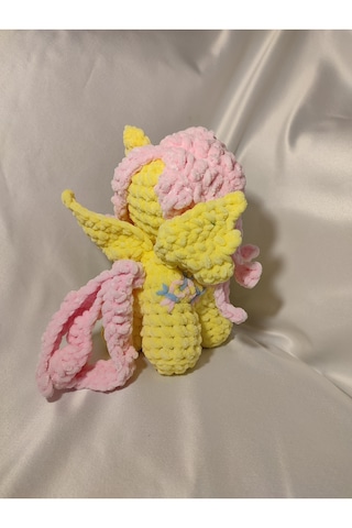 El Yapımı Tığ İşi My Little Pony Peluş Oyuncak Fluttershy 02 - Çok Renkli