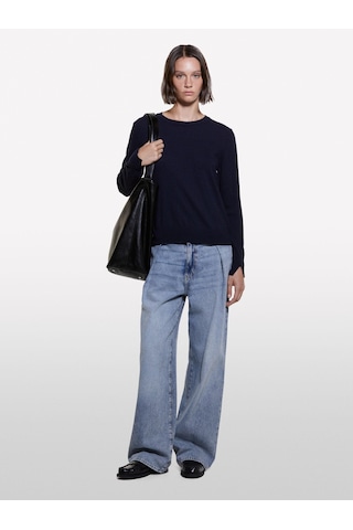Sisley Kdn Kaşmir Karışımlı Regular Fit Kazak Kadın Lacivert Kazak - 324a102hm100f