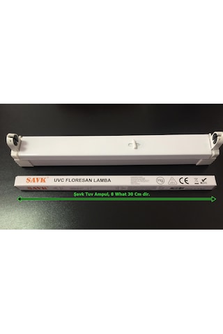 Şavk 8 What 30cm Tuv Ampul Ve Armatür Uv-c Mikrop Kırıcı Ampul
