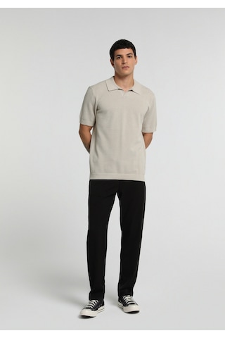 Colin's Colins Regular Fit Polo Yaka Düz Erkek Taş Kısa Kol Kazak Cl1082172 Q1.v2 Stn