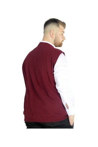 Mode Xl Büyük Beden Erkek Yelek Selanik 20545 Bordo 001