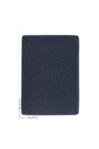 40x55 Cm Hücreli Kedi Kumu Paspası Kedi Matı Kedi Tuvalet Önü Paspası Lacivert