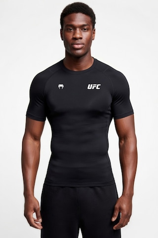 Premium Ufc Siyah Kısa Kol Compression Erkek T-shirt Spor Gym Fitness Boks Kickboks Mdl7 Siyah