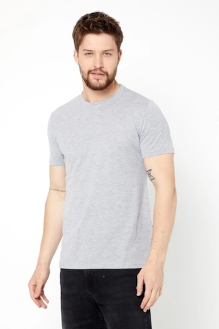 Erkek Çok Renkli %100 Pamuk T- Shirt Regular Fit Rahat Kesim Bisiklet Yaka 5'li Basic Tişört Paketi Haki