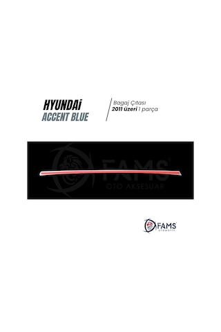 Hyundai Accent Blue Solaris Krom Bagaj Çıtası 2011 Üzeri P.Çelik
