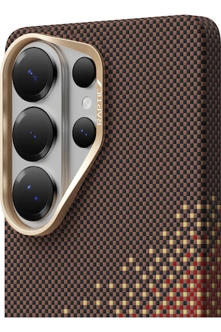 Galaxy S26 Ultra Uyumlu Kılıf M-safe Şarj Özellikli Raptic Aramid Skin Serisi Kapak Kahverengi Kahverengi