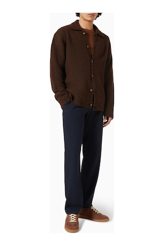 Selected Homme Yün Karışımlı Hırka, Minimalist Tasarım Ve Modern Erkek Stili Kahverengi