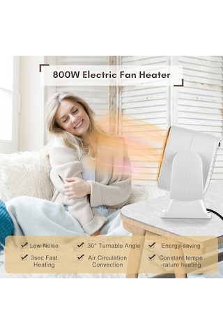 Vkemall 800 W Enerji Tasarruflu Masaüstü Alan Elektrikli Isıtıcı