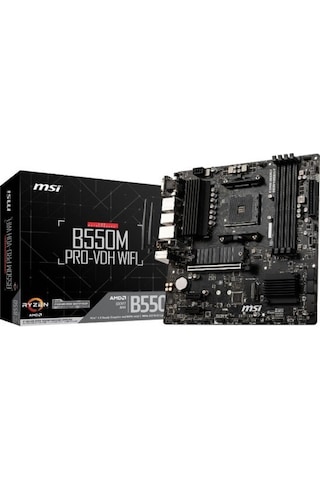 MSI B550M PRO-VDH WIFI DDR4 M2 PCIe NVME HDM DP PCIe 16X v4.0 A