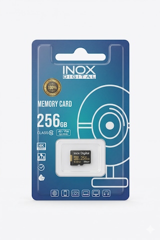 Inox 256 Gb Micro Sd Hafıza Kartı Class 10 Güvenlik Kamerası Uyumlu Sürekli Kayıt
