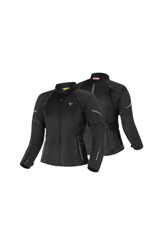 Shima Jet Lady Korumalı Kadın Motosiklet Montu Siyah