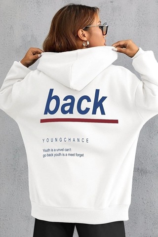 Altamira Unisex Back Baskılı Oversize Kapşonlu Sweatshirt 001
