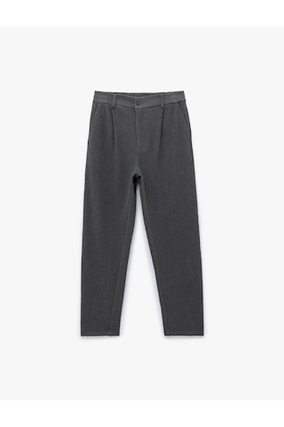 Koton Normal Bel Cep Detaylı Düğmeli Fitilli Chino Pantolon Antrasit 6wam40010hk Antrasit