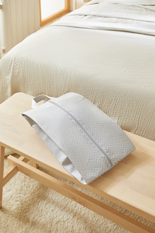 Ocean Home Textile Gri Balıksırtı Ayakkabı Düzenleyici Taşıma Çantası 22 X 40 X 9 Cm