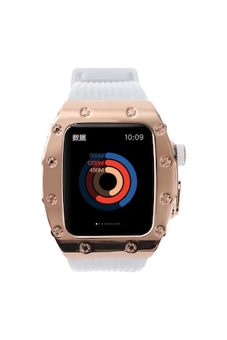 Goocamp Watch 7 45mm Uyumlu Krd-65 Kordon-siyah-rose Gold