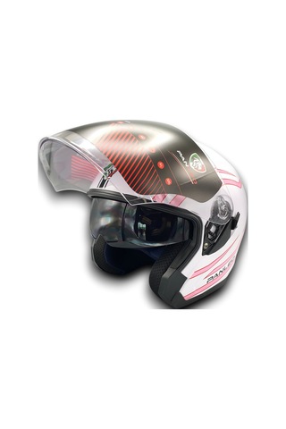 Motosiklet Kask Panleo H3 528 Beyaz-pink Beyaz / Pembe
