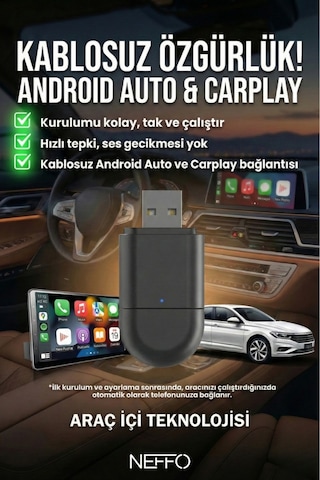 Kablosuz Auto & Apple Carplay Dönüştürücü