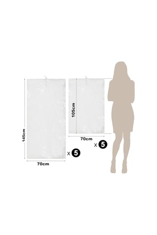 Tarix Vakumlu Hurç, Dolap Düzenleyici Elbise Saklama Poşeti,%80 Yer Tasarrufu,1adet 90x60cm,1adet 105x70cm,1adet 145x70cm Elbise Seti 3&apos Lü Açık Gri