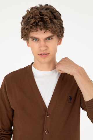 U.s. Polo Assn. Erkek Kahverengi Hırka Triko 50293531-vr029 Kahverengi