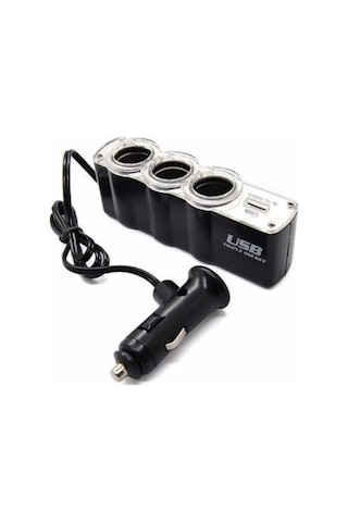 Eraks Car Accesorıes Araç Oto Çakmak Çoğaltıcı 3 Port+1 Usb