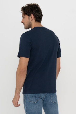 Jack & Jones 12215700 Techlogo Bisiklet Yaka Logolu Tisört Navy Blazer Lacivert