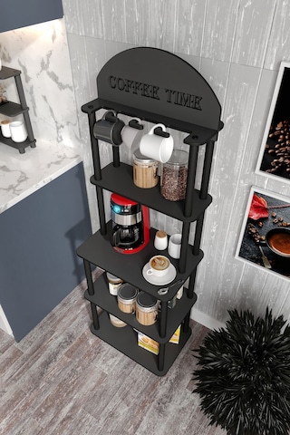 Dekoratif Lungo Özel Kahve Köşesi Siyah Siyah