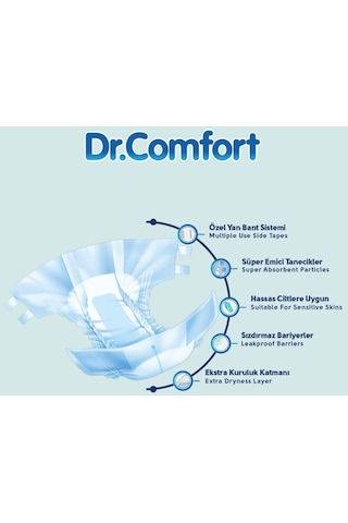 Dr. Comfort Yetişkin Bel Bantlı Hasta Bezi XL 120'li