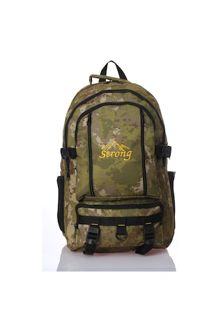 Strong Bag Strong 17-18.4 İnch Laptop Bölmeli Büyük Boy Sırt Çantası ,dağcı Çantası,seyahat Kamp Çantası Yeşil Kamuflaj