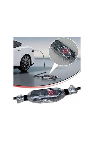 Glanz Elektrikli Araç Şarj Adaptör Yağmur Koruma Brandası, Ev Şarj Adaptör Koruyucu 45 - 23cm