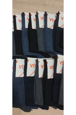 Erkek Çorap Karışık Renk 12 Adet Mor