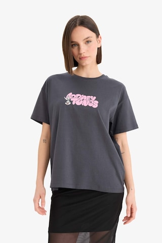 Defacto Coool Looney Tunes Oversize Geniş Kalıp Sırt Baskılı Kısa Kollu Tişört E9847ax25auar191 Antrasit