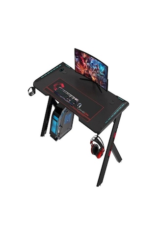 Hawksbill Serisi Rgb Akıcı Işıklı Oyun Masası Boyut: 120-60-72 Cm , 800 300 3 Mm - Fare Altlığı , Siyah