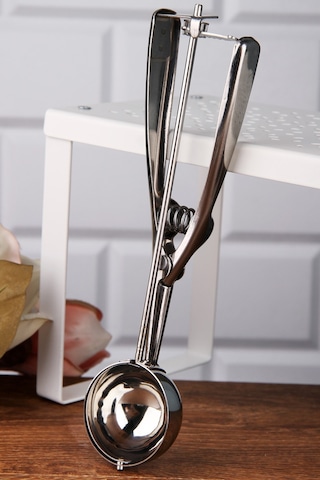 Paslanmaz Çelik Çek Bırak Dondurma Kepçesi Dondurma Servis Kaşığı Gümüş