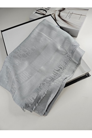 Miorel Scarfs Yeni Sezon Cd Kaşmir İpek Şal 4 Mevsim Fular Silk Scarfs Shawl Hijab Gri
