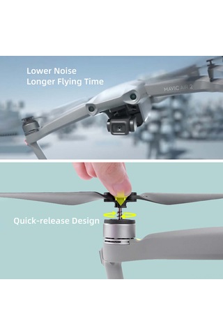 Samdoo Djı Mavıc Aır 2 İçin Gümüş Uçlu Hacimli Abs Malzeme 4 Adet Gürültü Azaltıcı Perde Diğer