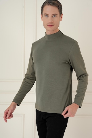Efor Ts 894 Slim Fit Haki Spor T-shirt Haki