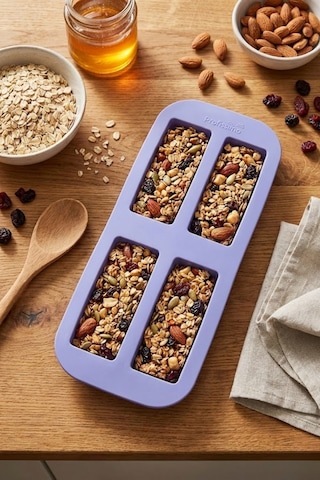 Silikon Müsli Bar, Granola Ve Protein Bar Kalıbı - Yapışmaz Dikdörtgen Çikolata Ve Kek Kalıbı Çok Renkli