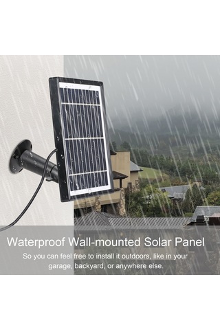 Gajeena Güneş Enerjili Güvenlik Kamerası Şarj Paneli - 4w, 5.5v, 3m Kablo, Su Geçirmez, Ayarlanabilir Montaj