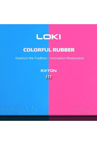 Pembe Lokı Rxton 3 Mavi Pembe Masa Tenisi Kauçuk Sivilce-güçlü Elastik Sünger İle Yapışkan Ping Pong Kauçuk Pembe