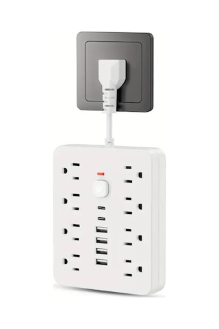 Padalink Ev Ve Ofis İçin 14 Fonksiyonlu Güç Prizi - 8 Soket, 4 Usb Ve 2 Type-c Pd Hızlı Şarj - Abd Standardı 1.5m Beyaz