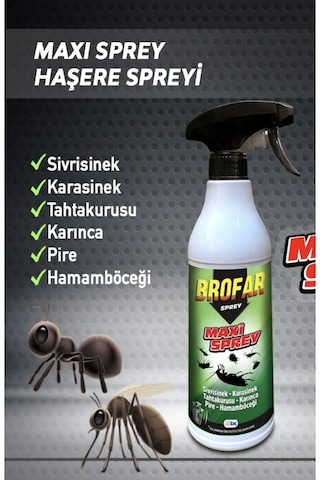 Güçlü Haşere Savar Maxi Sprey 500 Ml Sivrisinek, Karasinek, Tahta