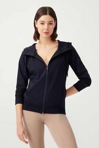 Los Ojos Kadın Lacivert Kapüşonlu Fermuarlı Sweatshirt Eşofman Üstü Lacivert