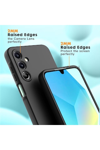 Samsung Galaxy Uyumlu A16 Kılıf Renkli Silikon + 9h Ekran Koruyucu Cam