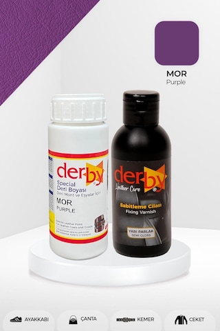 Derby Deri Mont Boyası ve Sabitleme Cilası 100 G Set