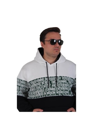 Starbattal Büyük Beden Kapüşonlu 3ip Sweat Transforming 25713 Ekru Ekru