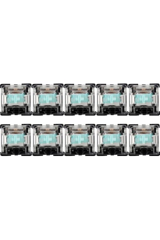 Sones 10 Adet Gateron G Şaft Siyah Tabanlı Şeffaf Şaft Kapağı Eksen Anahtarı, Stil: G3 Ayak Beyaz Şaft