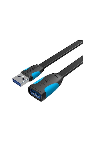 Teltree Ventıon Usb 3.0 Uzantı Kablosu Erkek-bayan 5gbps Hızlı Veri Transferi, Evrensel Uyumlu, Sinyal Güçlendirici, 0.5m Siyah