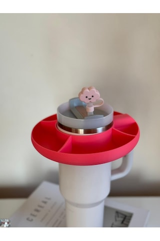 Atıştırmalık Kasesi Tekrar Kullanılabilir Atıştırmalık Kasesi Plastik Termos İle Uyumlu Pembe
